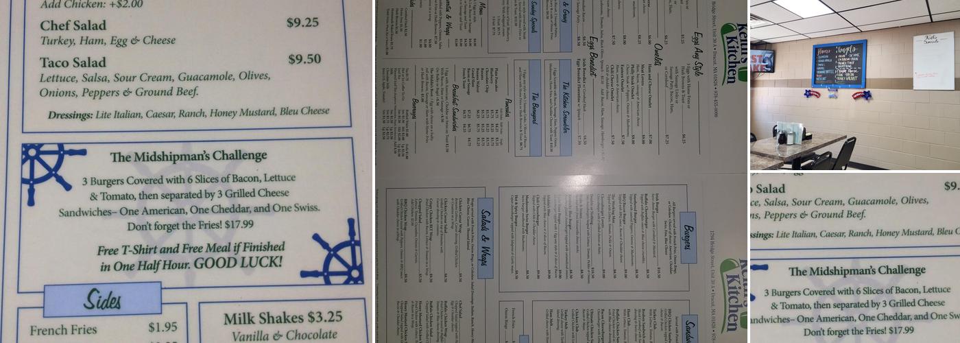 Keith's Kitchen Menu