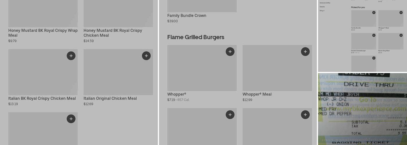 Burger King Menu