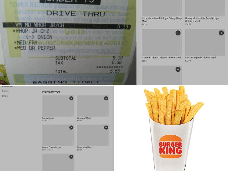 Burger King Menu