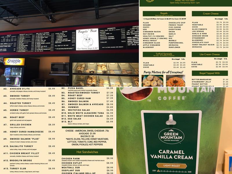 Bagels' Best Menu