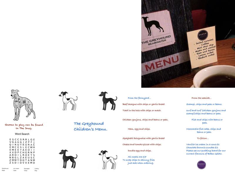 The Greyhound Inn Menu