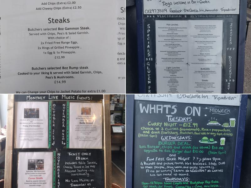The Castle Inn Menu