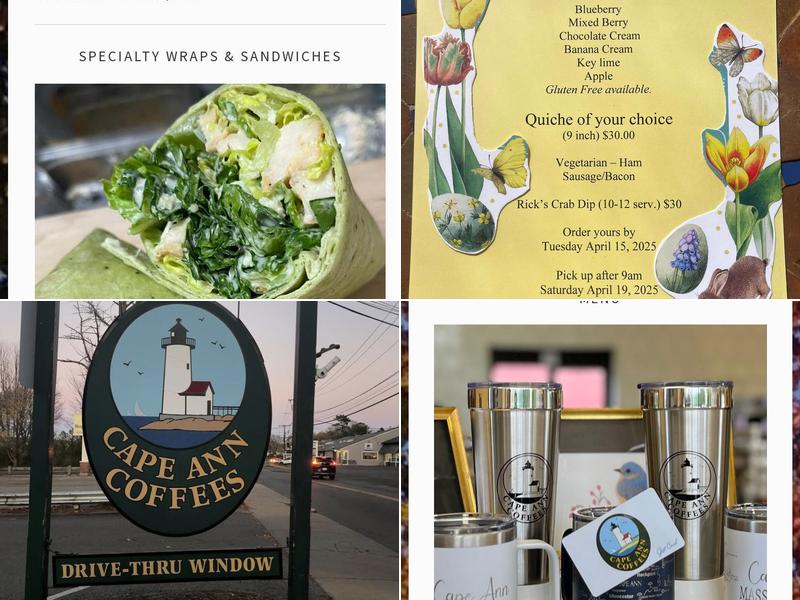 Cape Ann Coffees Menu