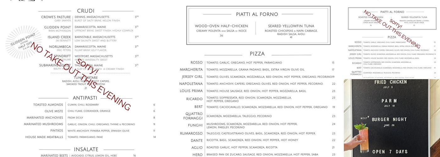 Short & Main Menu