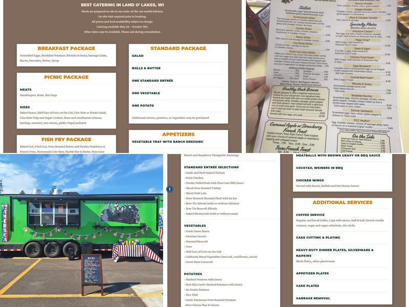 Pine Cone Cafe Menu