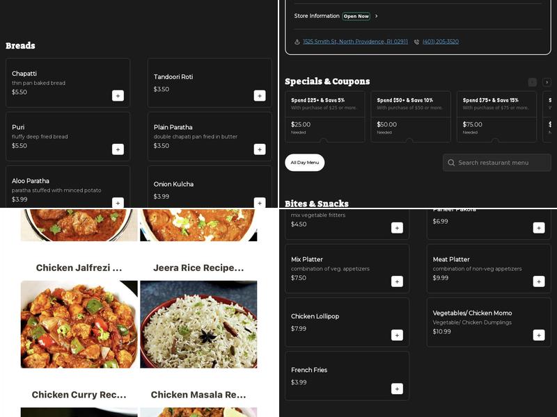 Curry Walla Indian Cuisine Menu