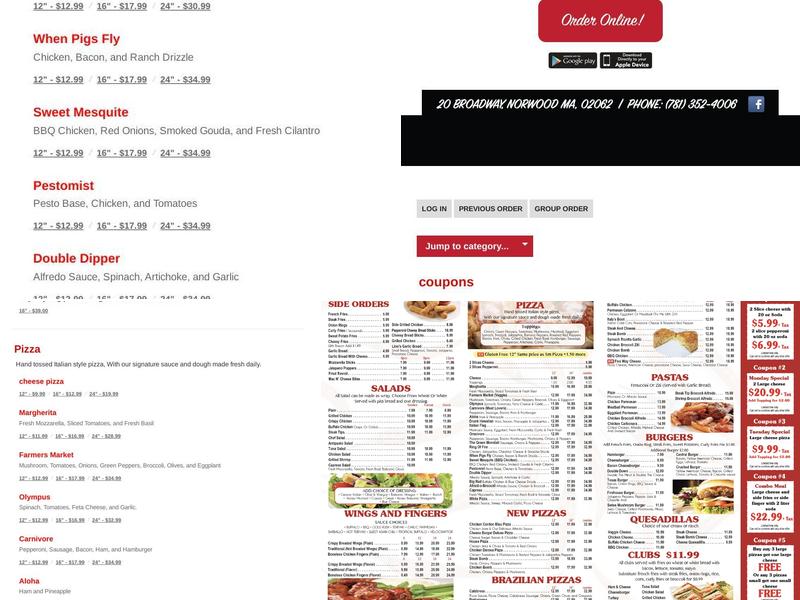 Crushed peppers Menu