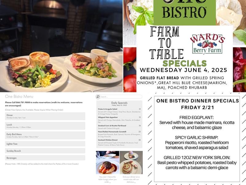One Bistro Menu