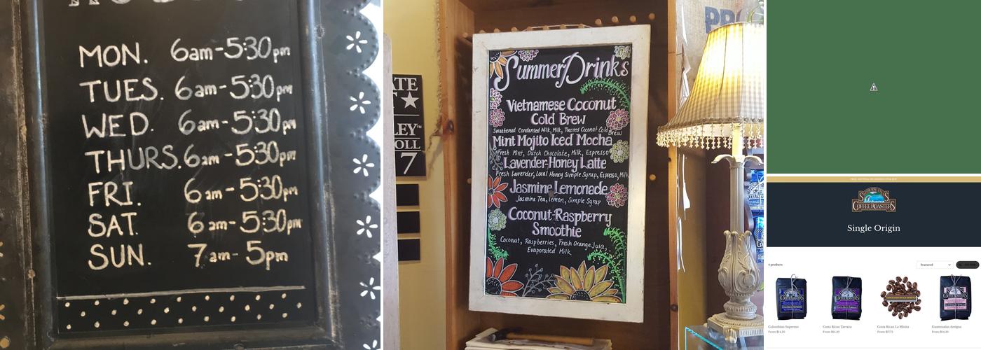 Shelburne Falls Coffee Roasters Menu
