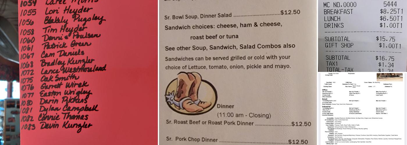 Ranch House Diner Menu