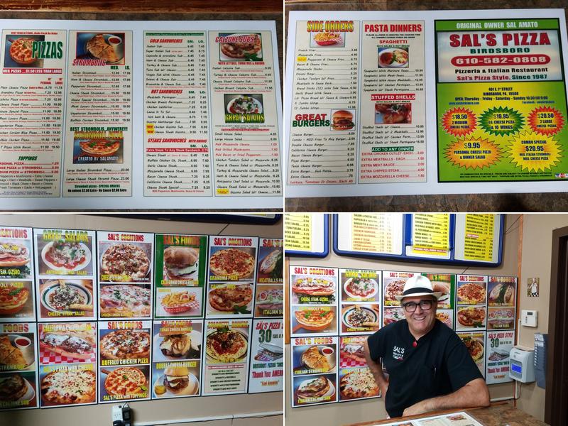 Sal's Pizza Style Menu