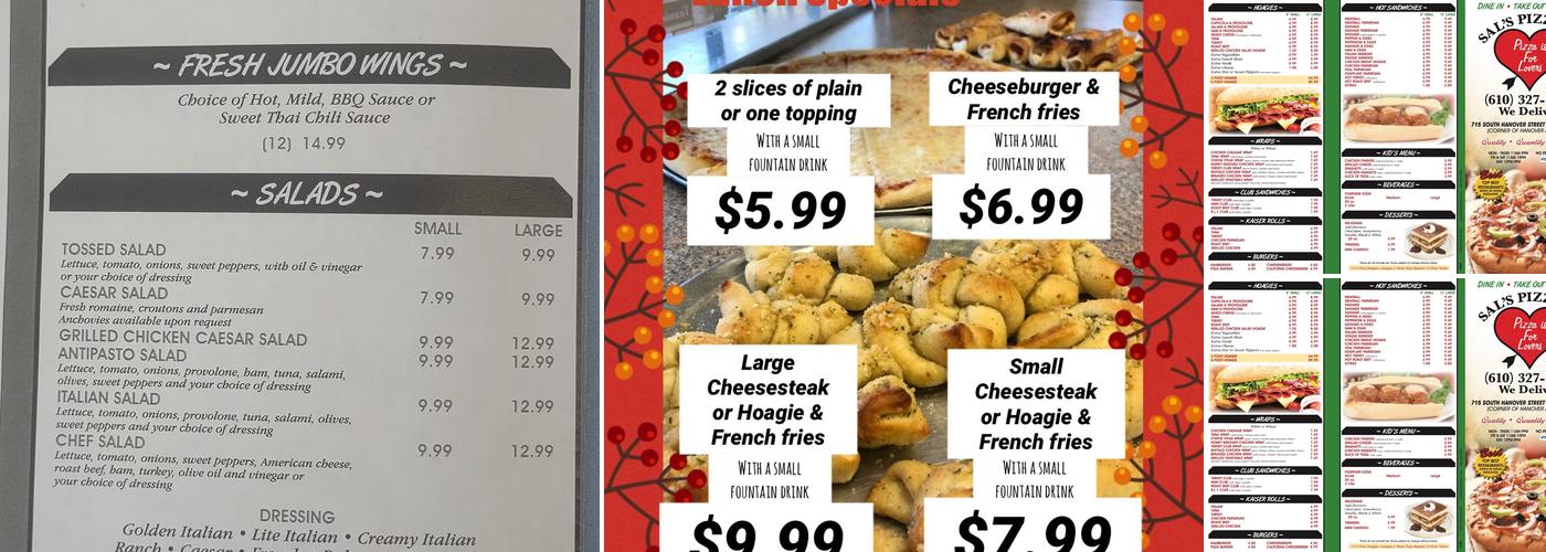 Francesco’s Grill & Jerry’s Chicken Menu