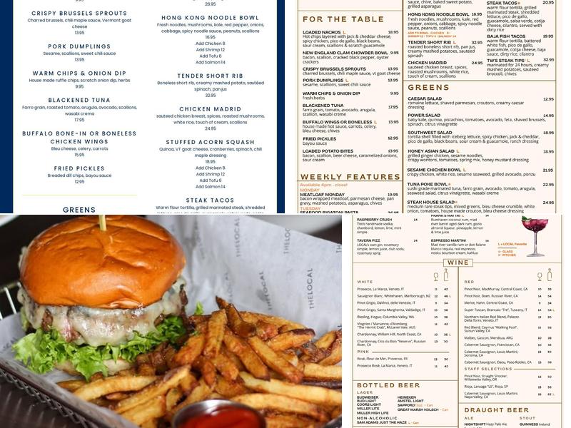 The Local Kitchen & Drinks Menu