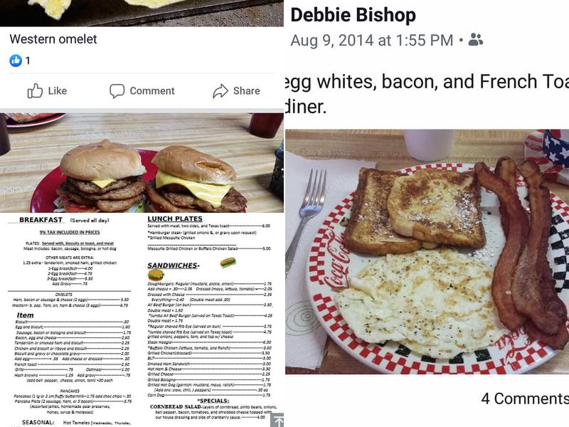 Deb’s Diner Menu