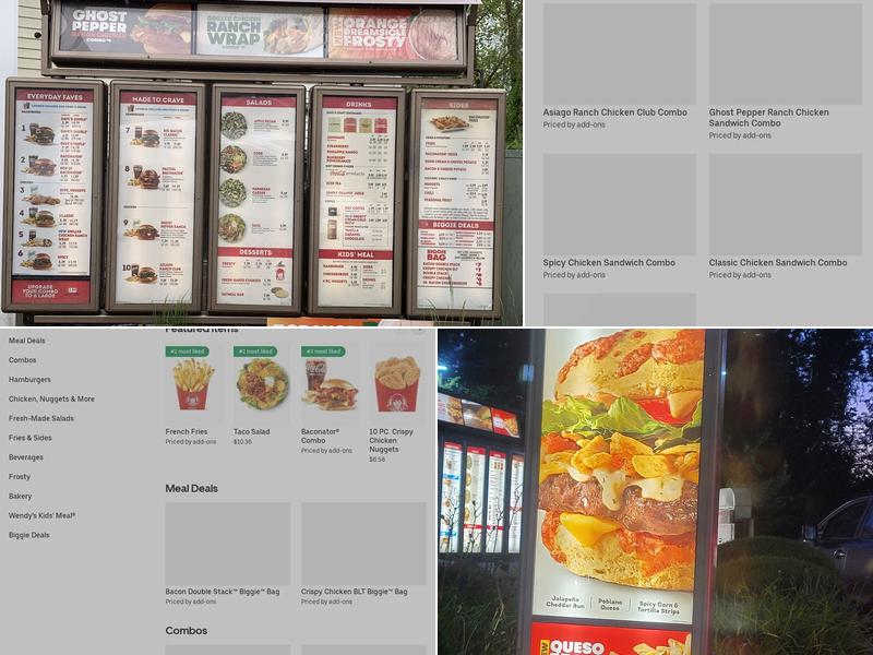 Wendy's Menu