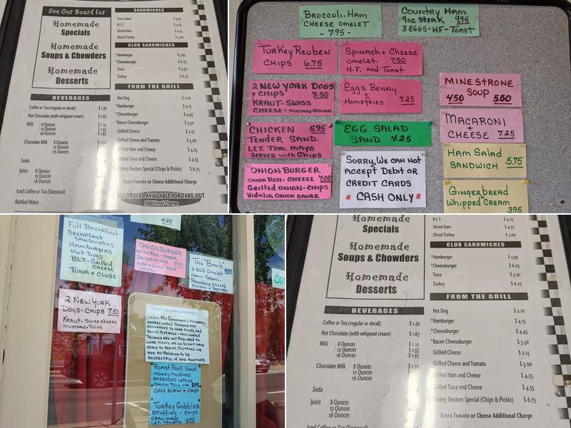 Ernie's Lunch LLC Menu