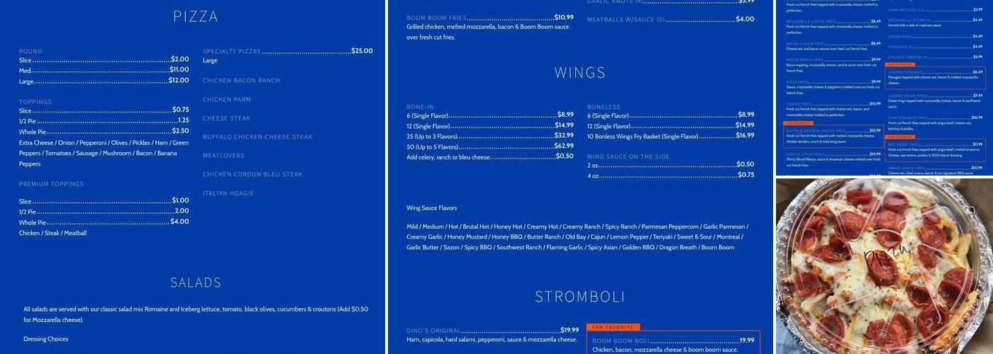 Dino's Wings & Things Menu