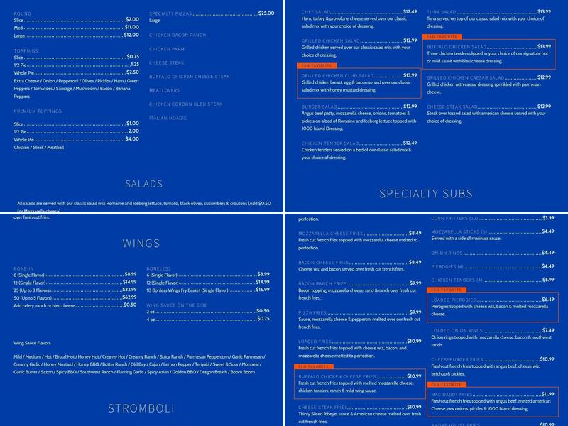 Dino's Wings & Things Menu