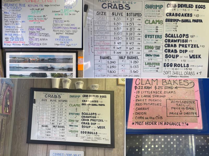 Crab Crazy Menu