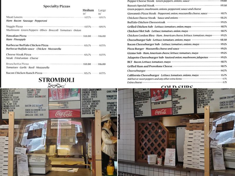 Russo's Pizza Hamburg Menu