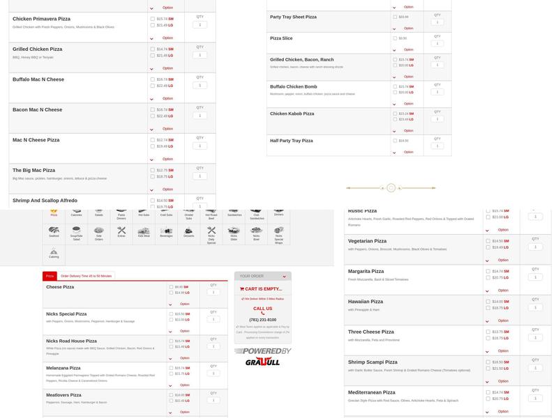 Nick's Place Saugus Menu