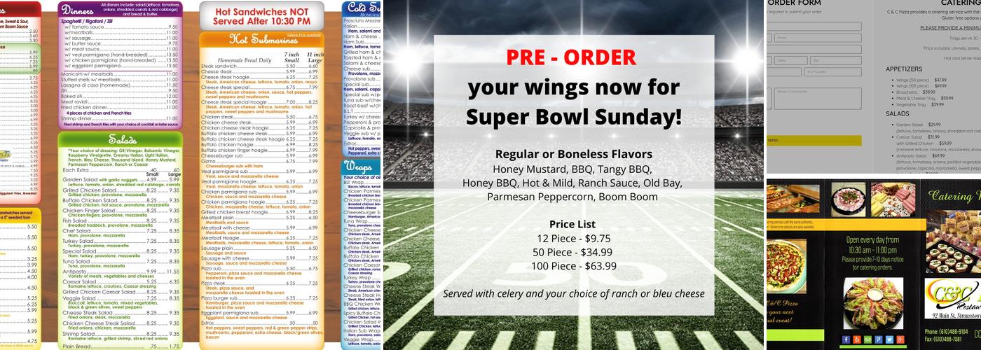 C & C Pizza and restaurant Menu