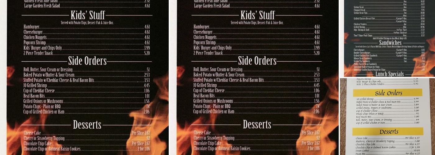 Steak & Stuff Menu
