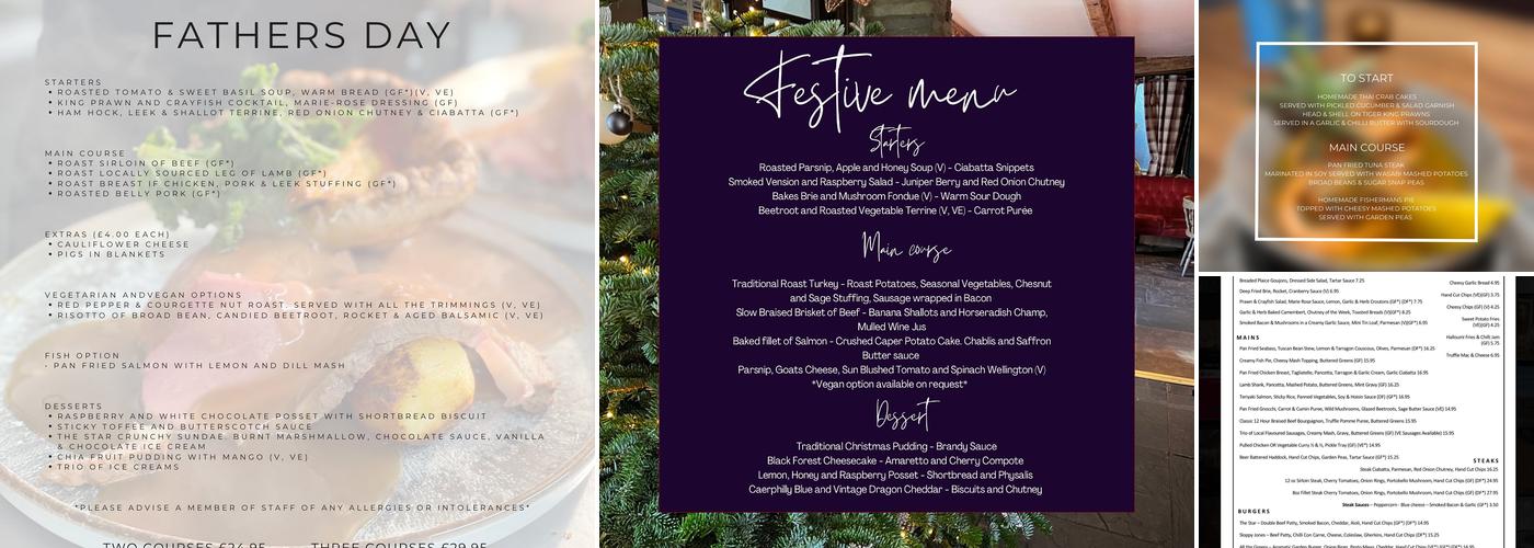 The Star on the Hill Menu