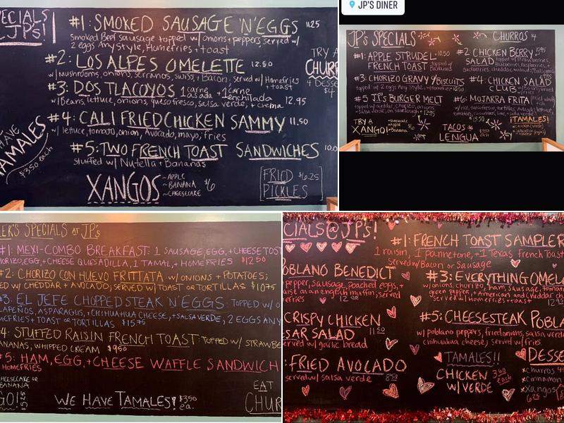 JP's Diner Menu