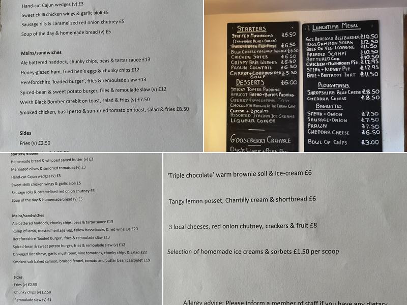 The Royal George Menu