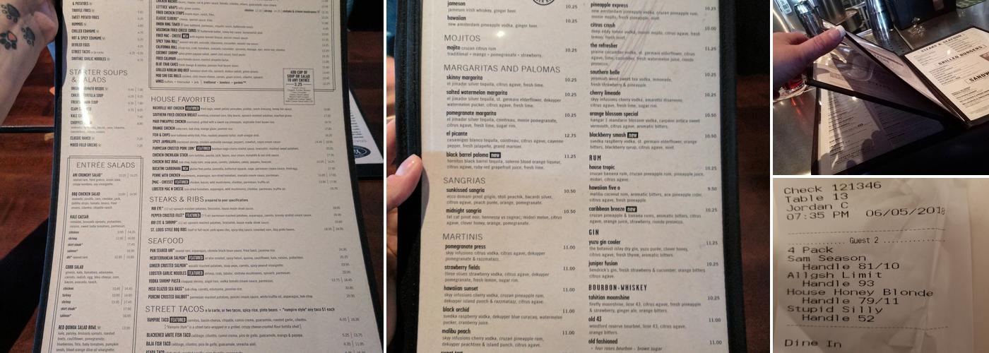 Yard House Menu