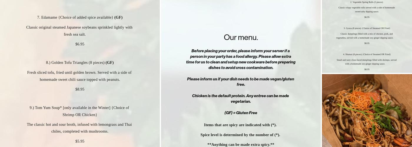 Red Sugar Cafe Menu
