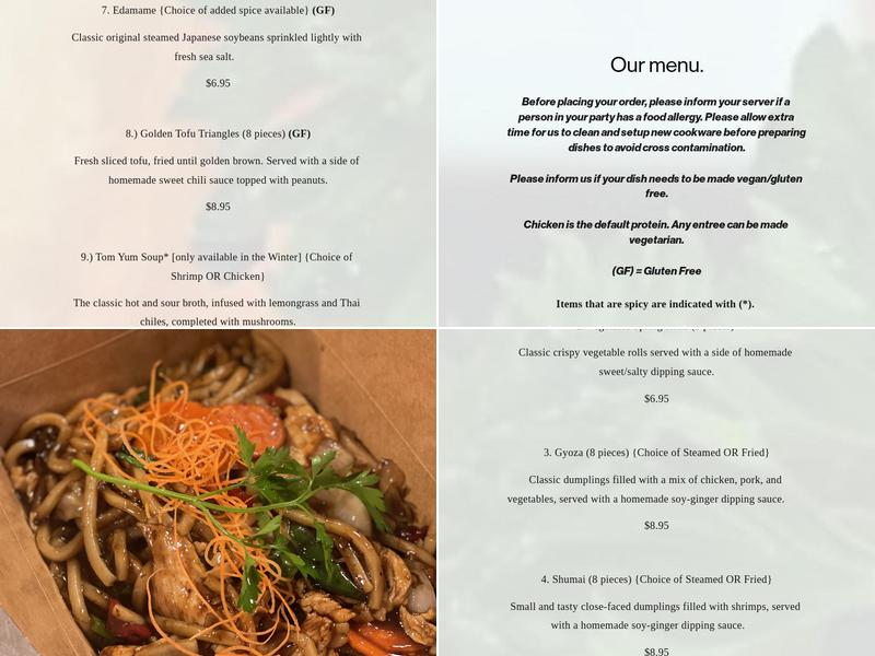 Red Sugar Cafe Menu