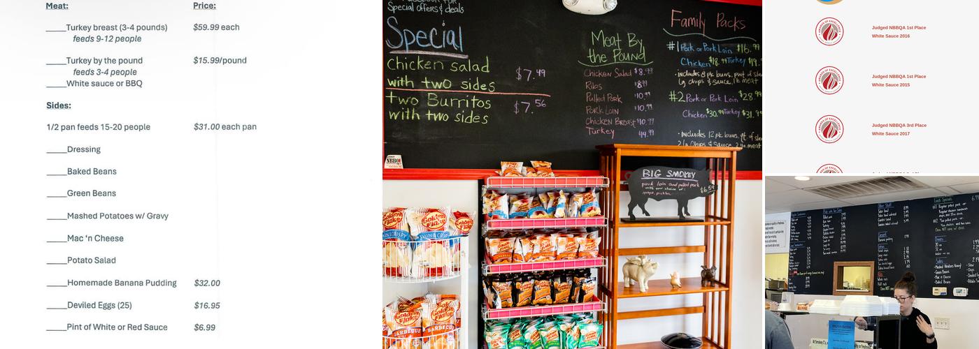 Smokey C's Bar-B-Que & Wings Menu