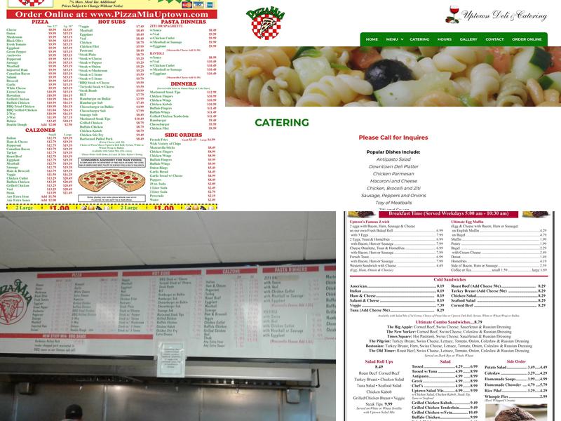 Pizza Mia - Uptown Deli Menu