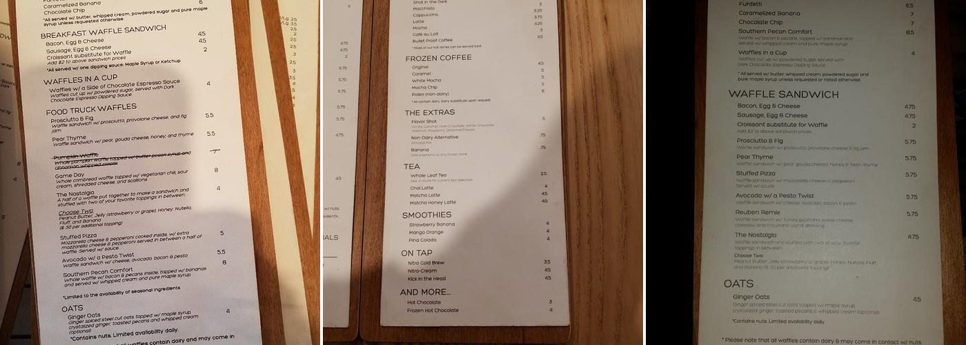 Four Twelve Menu