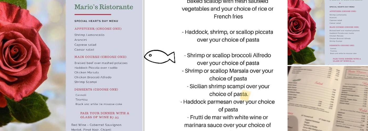 Mario's Ristorante & Martini Bar Menu