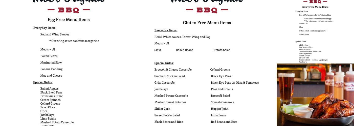 Moe's Original BBQ Menu