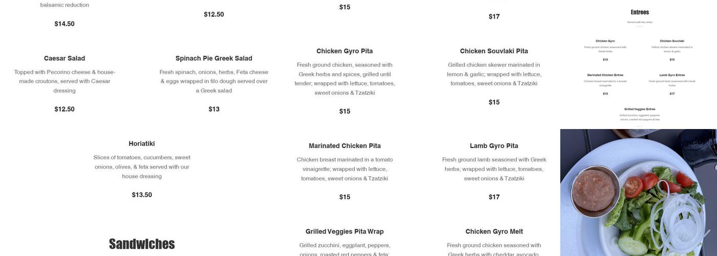 My Other Kitchen Menu