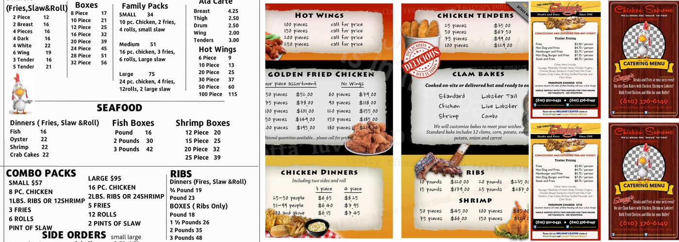 Chicken Supreme Menu