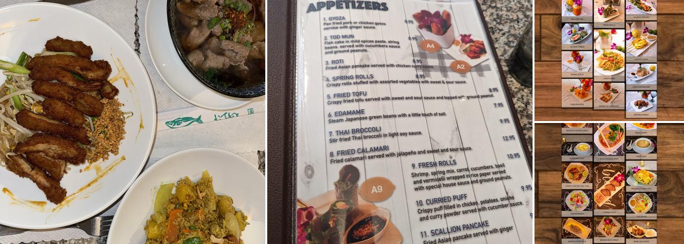 Eggs and Thai Cafe Menu