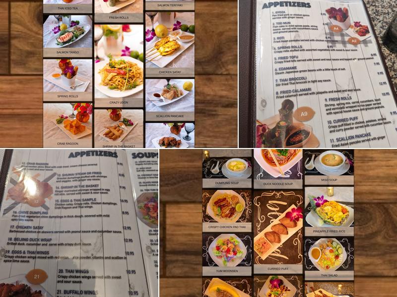 Eggs and Thai Cafe Menu