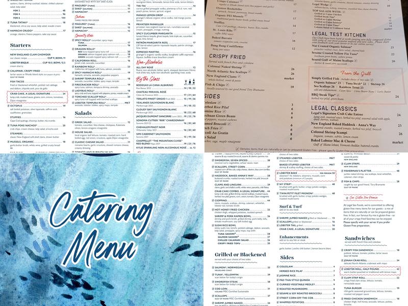 Legal C Bar - Dedham Menu