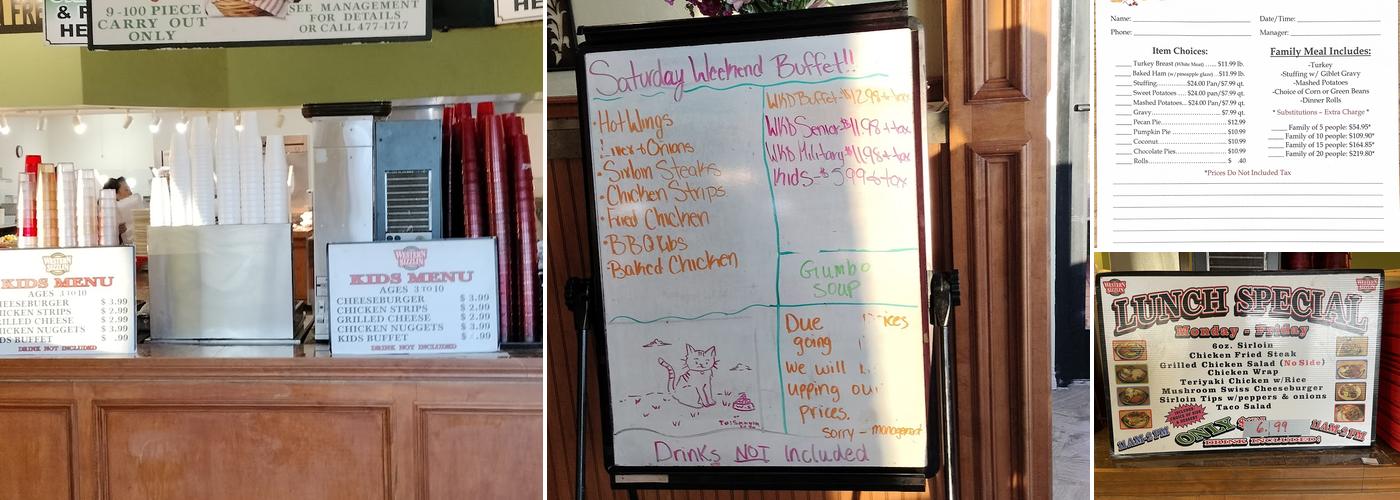 Western Sizzlin Menu