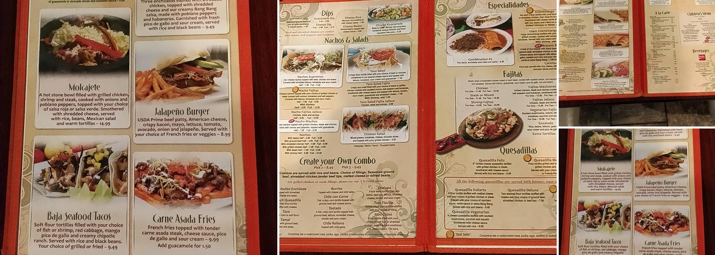 El Braceros Menu