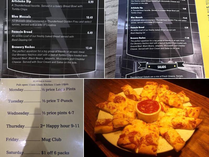 Thunderhead Brewing Menu