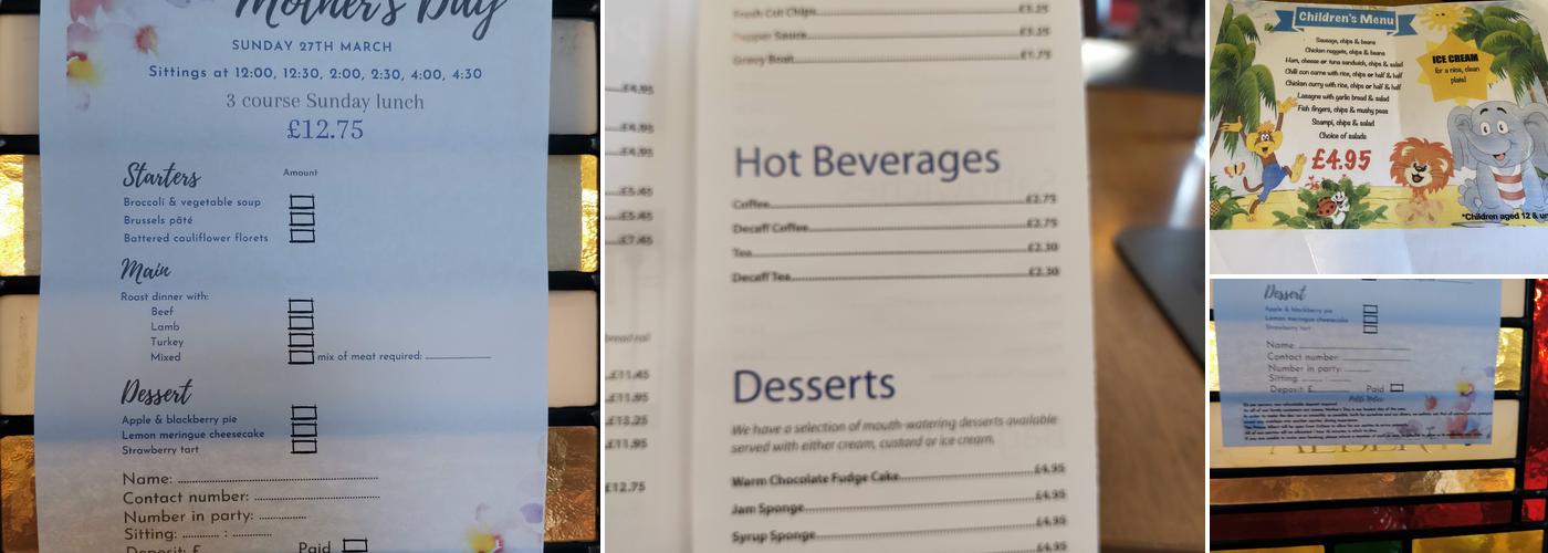 The Prince Albert Menu