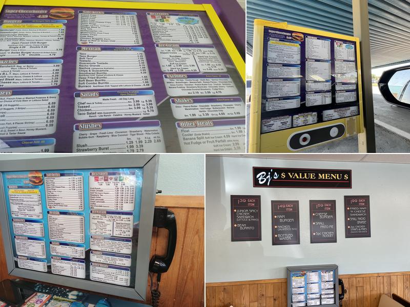 BJ's Burgers & Fries Menu