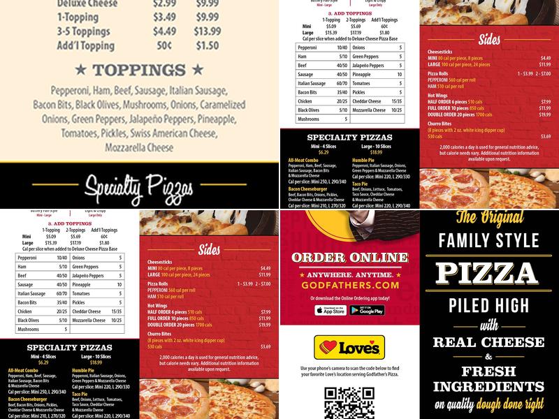 Godfather's Pizza Express Menu