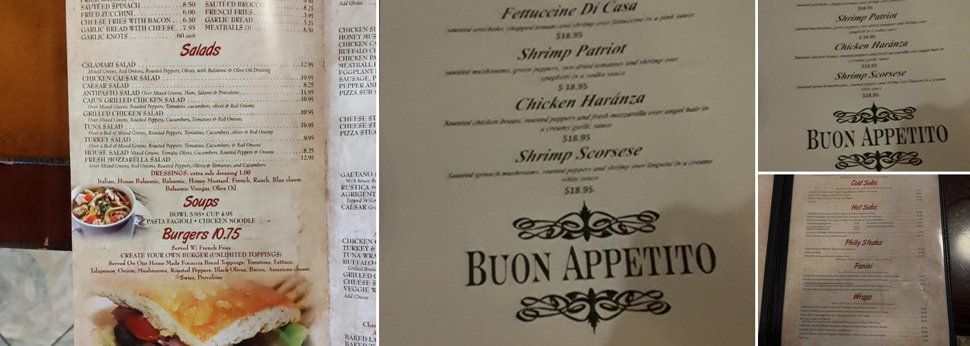 Italian Touch Restaurant & Pizza Menu